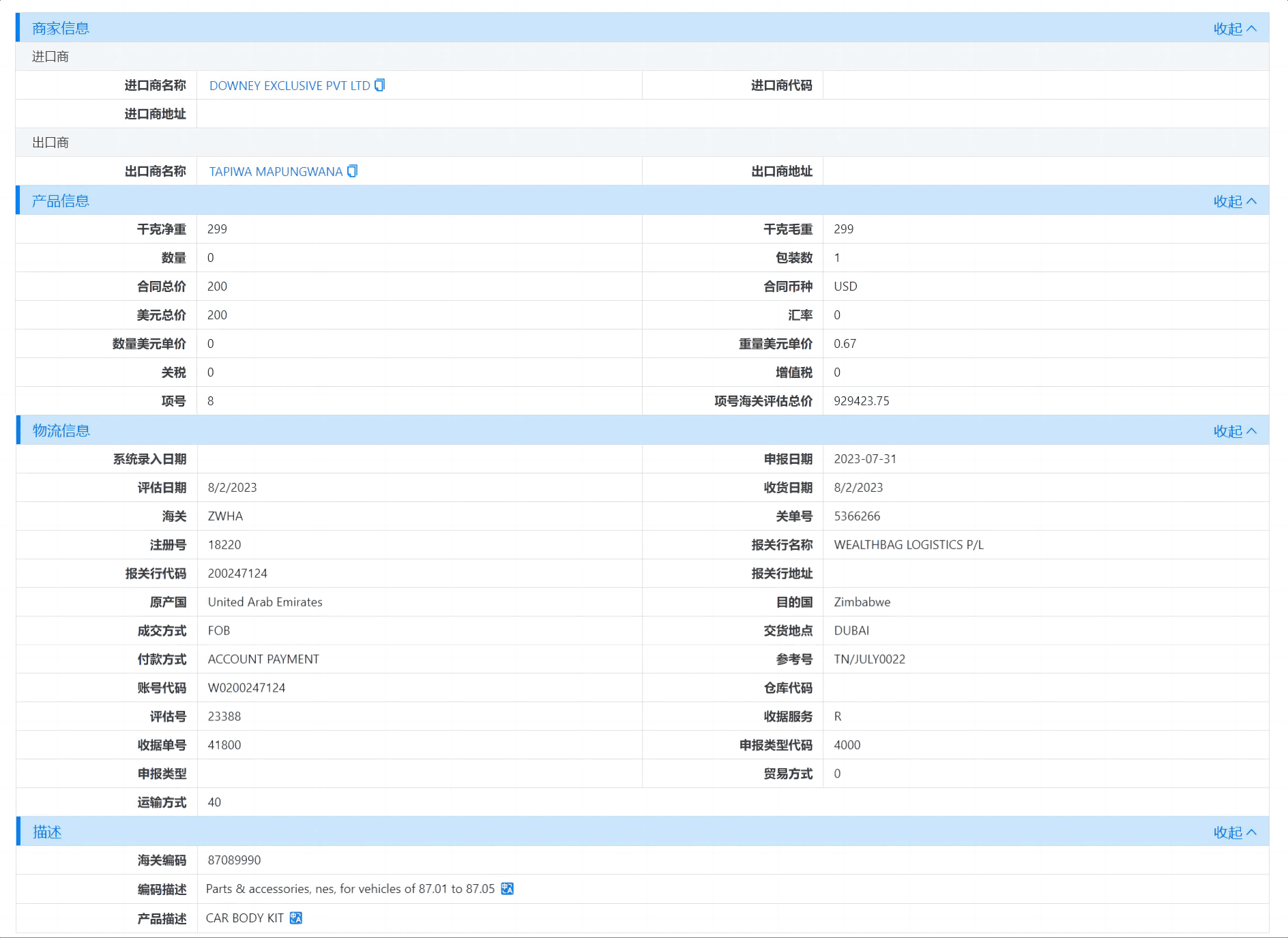 津巴布韦海关数据,海关数据,ledger钱包官网海关数据