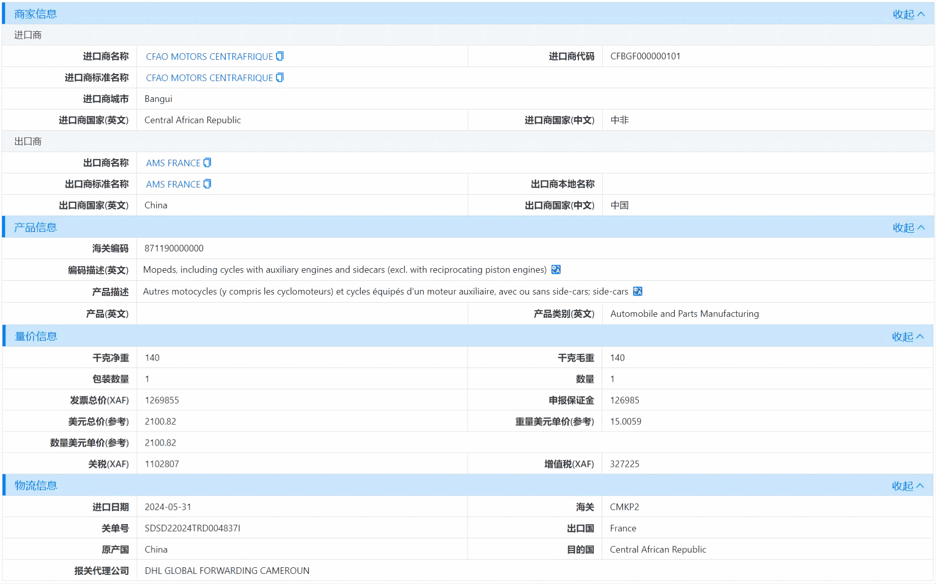 中非海关数据,海关数据,ledger钱包官网海关数据